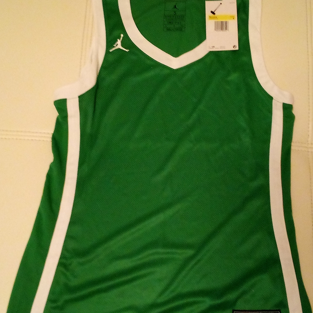 Jordan Green and White Tank Top